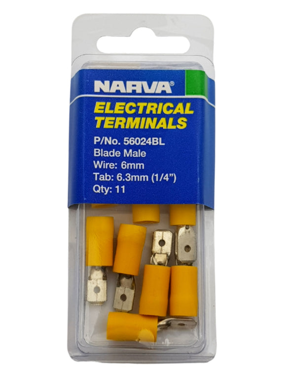 ELECTRICAL TERMINAL - BLADE MALE, 5-6MM WIRE, 6.3MM (1/4