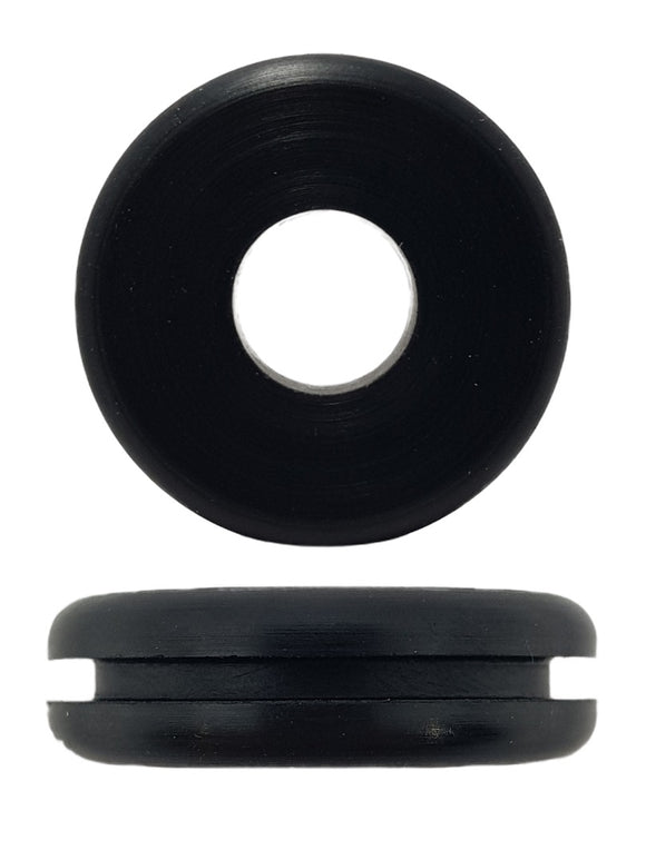 RUBBER ELECTRICAL WIRING GROMMET 19MM HOLE SIZE, 10MM ID, 25MM OD (QTY 8)