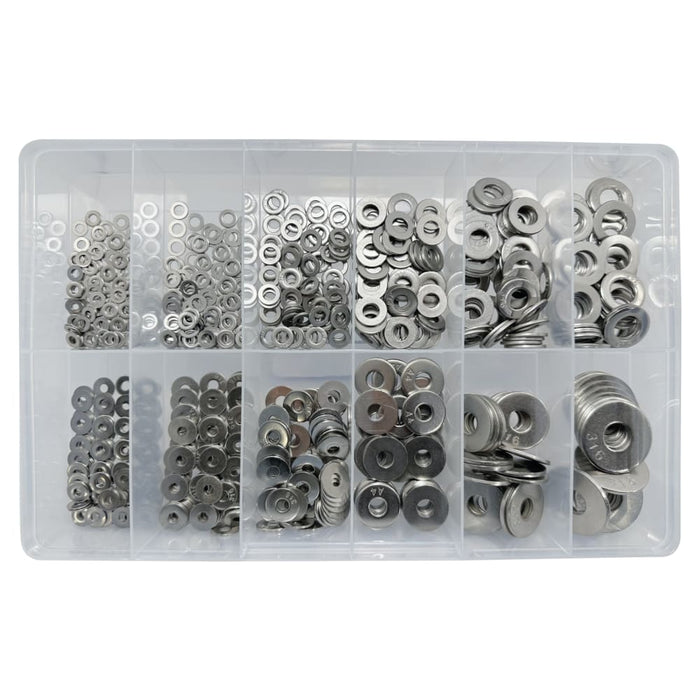 316 Stainless Steel Washer Assortment Kit (Approx Qty 830)