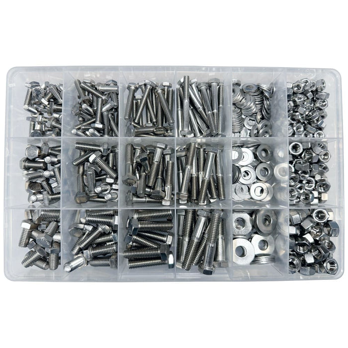 316 Stainless UNC Nut & Bolt Assortment Kit (Approx Qty 570)