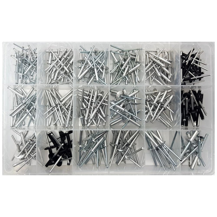 Long, Flange & Bulb Pop Rivet Assortment Kit (Approx Qty 338)