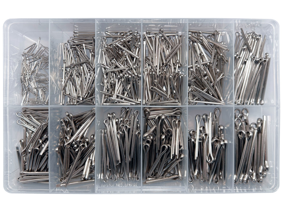 316 Stainless Steel Split Pin Assortment Kit (Approx Qty 860)