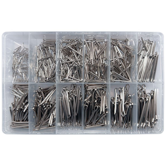 316 Stainless Steel Split Pin Assortment Kit (Approx Qty 860)