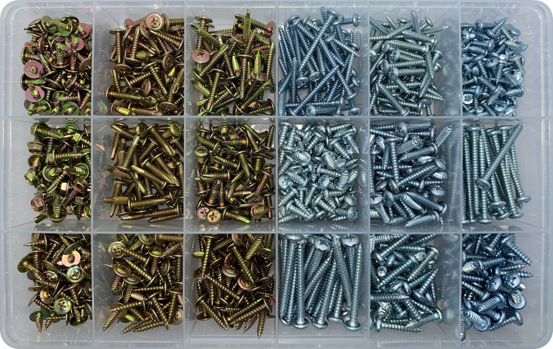 Self Tapper & Self Driller Assortment Kit (Approx Qty 1060)