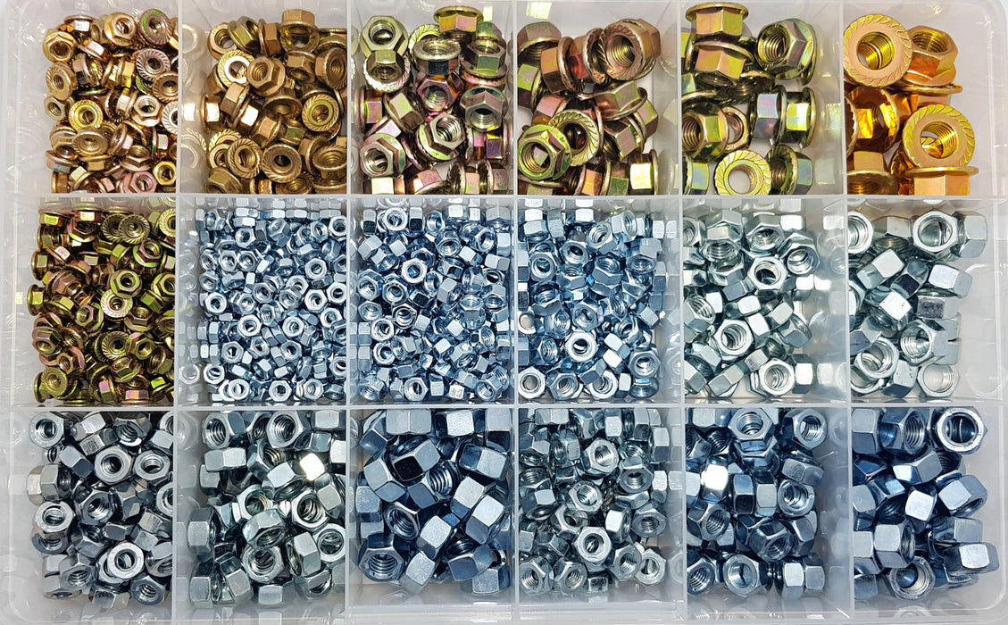 Metric & Imperial Nut Assortment Kit (Approx Qty 1345)