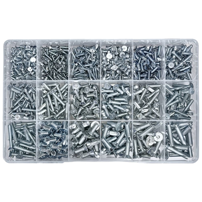 Countersunk Cap Screw Assortment Kit - Zinc (Approx Qty 815)