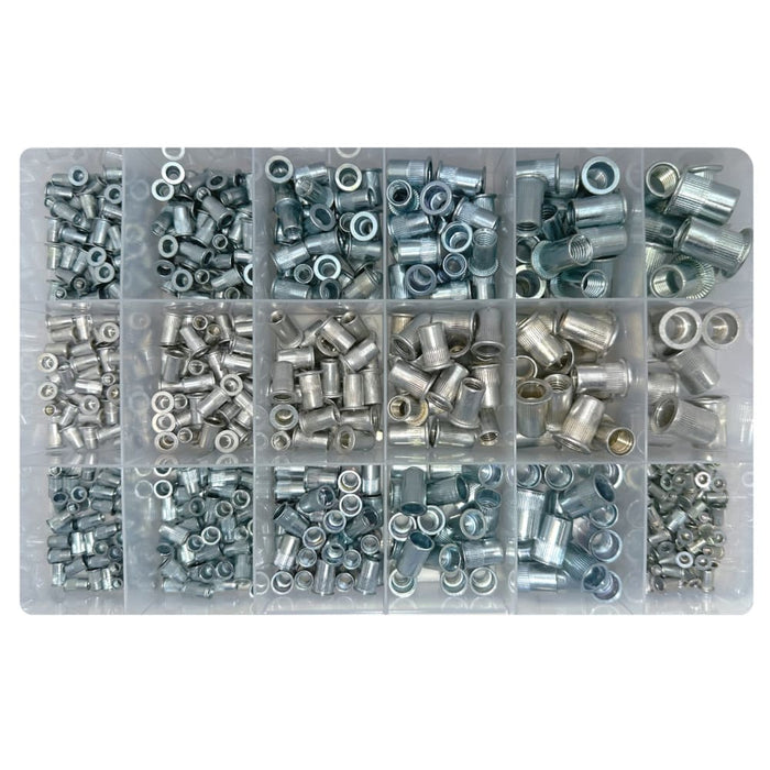 Steel & Aluminium - Metric Rivnut Assortment Kit (Approx Qty 531)
