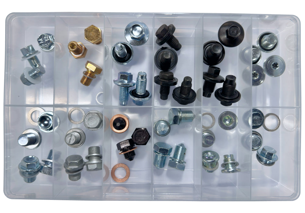 Steel Sump Plug Assortment Kit (Approx Qty 44)