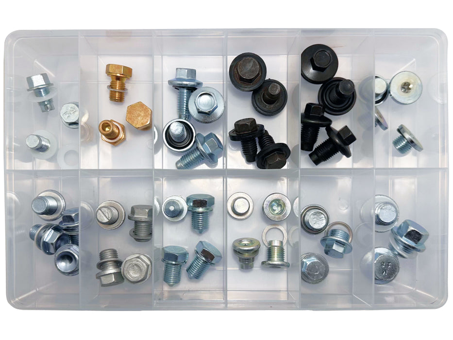 Steel Sump Plug Assortment Kit (Approx Qty 43)