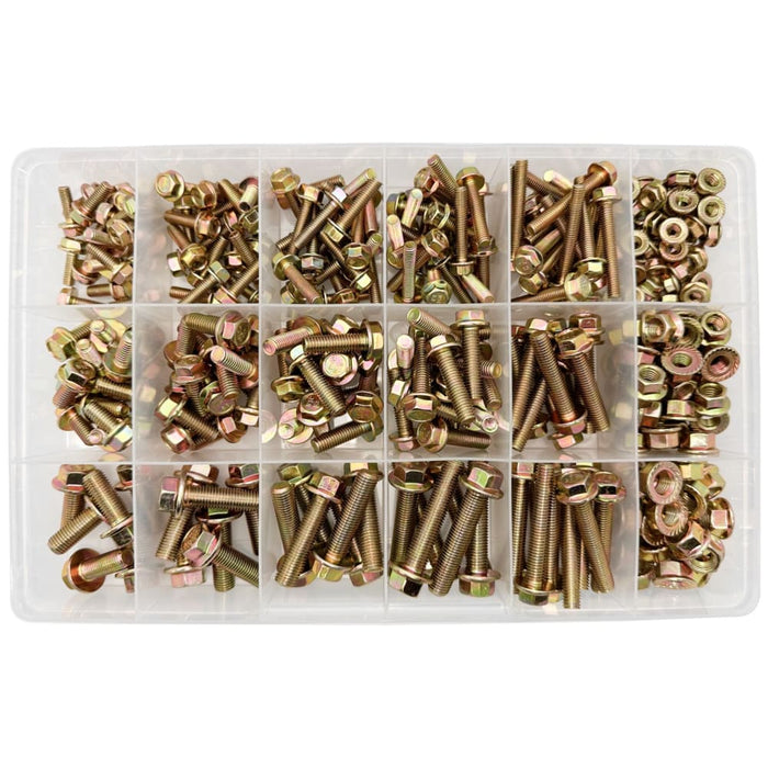 Flange 8.8 Metric Nut & Bolt Assortment Kit (Approx Qty 319)