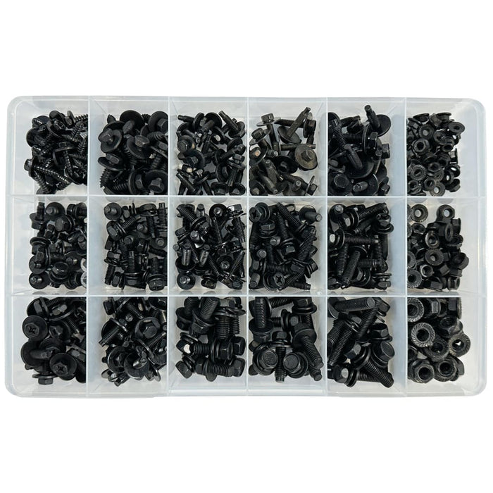 Black Zinc Nickel Sems Assortment Kit (Approx Qty 382)