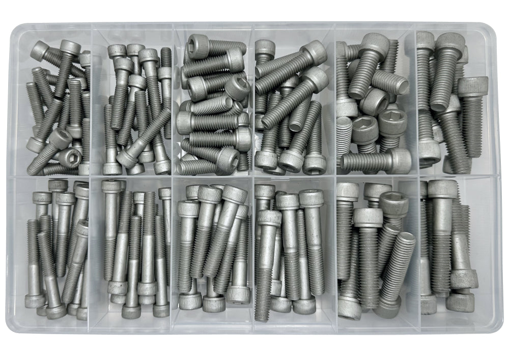 Geomet® Socket Head Cap Screw Assortment Kit - M8, M10, M12 (Approx Qty 138)