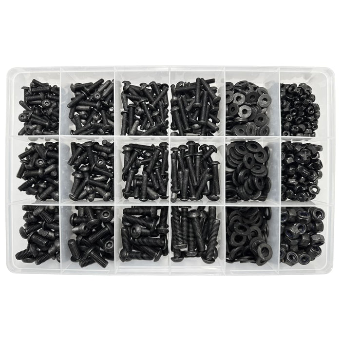Geomet® Black Button Head Cap Screw Assortment Kit (Approx Qty 952)
