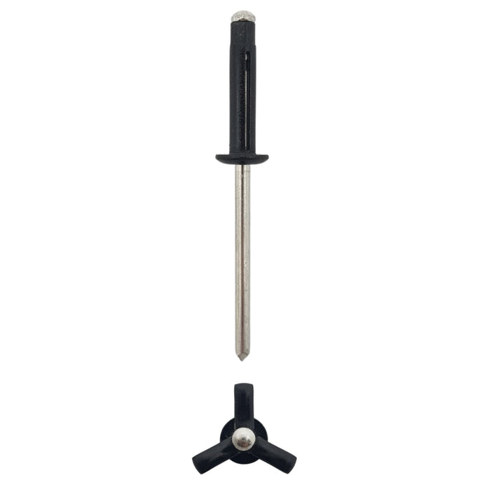 Tri Fold Rivet 5-4 - Black Aluminium Rivet