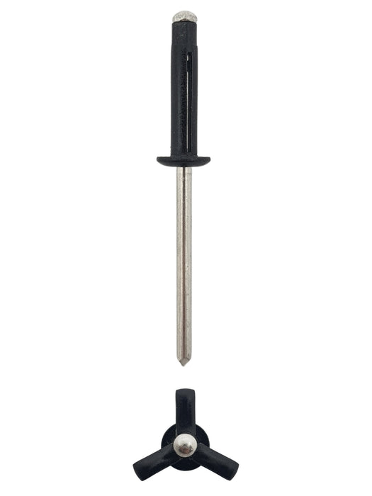 Tri Fold Rivet 5-4 - Black Aluminium Rivet
