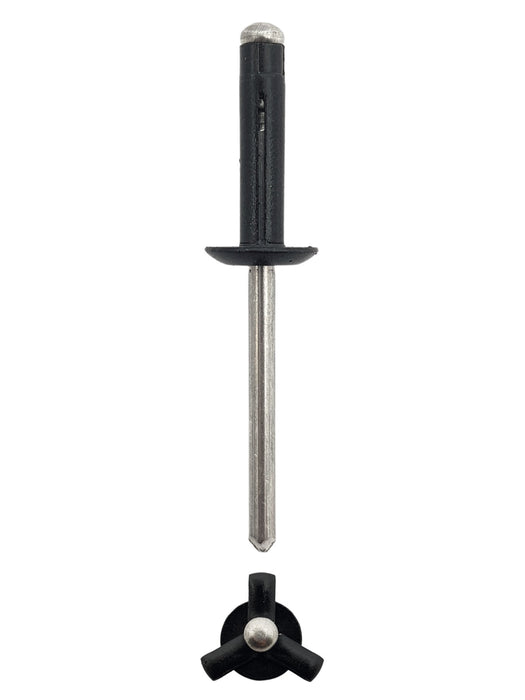 Tri Fold Rivet 6-6 - Black Aluminium Rivet
