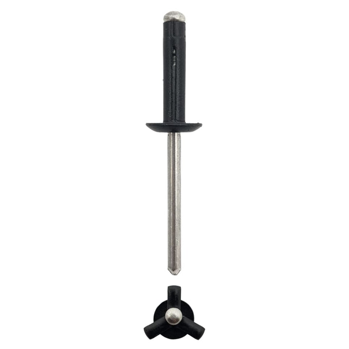 Tri Fold Rivet 6-6 - Black Aluminium Rivet