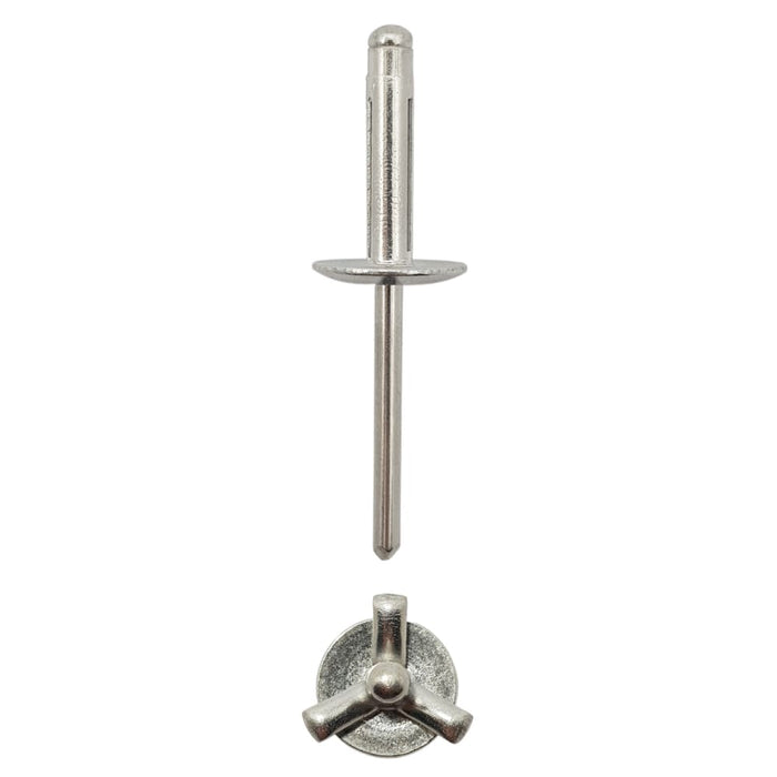 Tri Fold Rivet Large Flange 6-6 - Aluminium Rivet