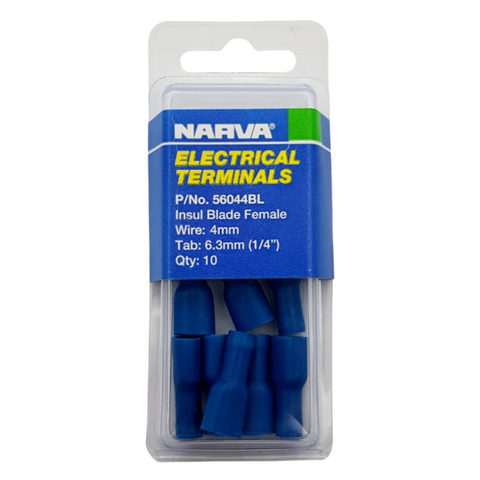 Electrical Terminal - Insulated Blade Female, 4mm Wire, 6.3mm (1/4")  Tab