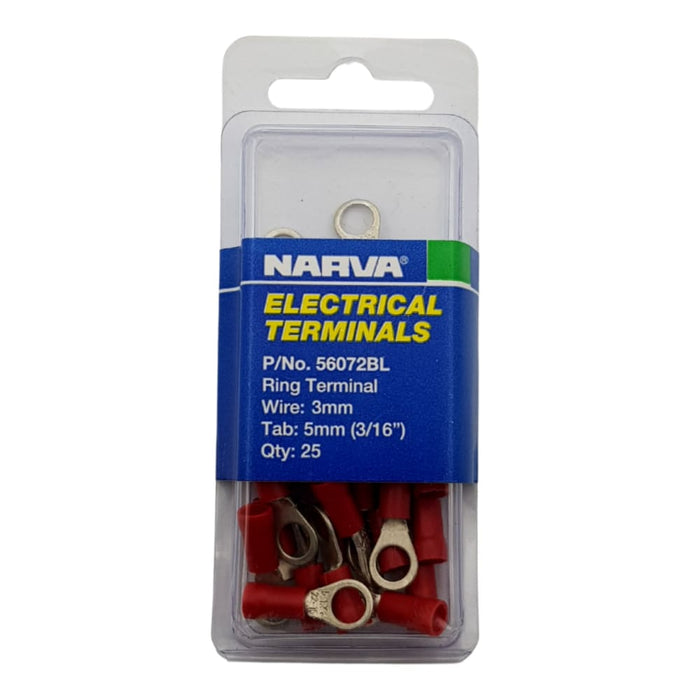 Electrical Terminal - Ring Terminal, 3mm Wire, 5mm (3/16") Diameter