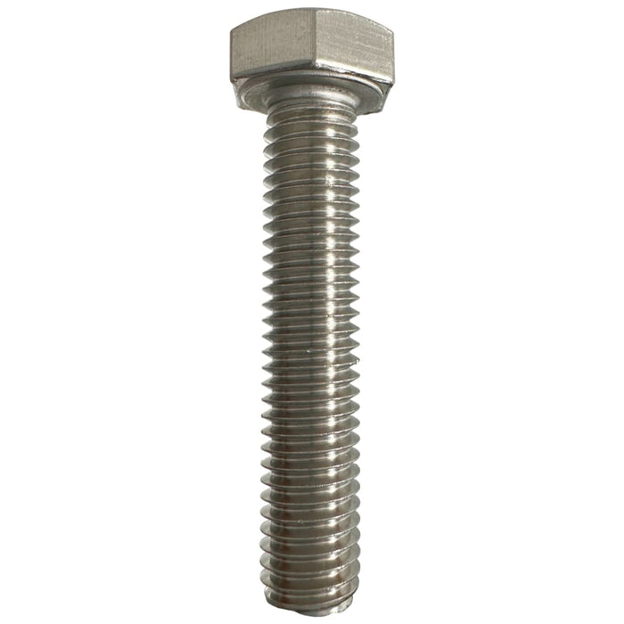 316 Stainless Steel M8 X 40mm X 13mm A/F 1.25p Hex Head Set Screw