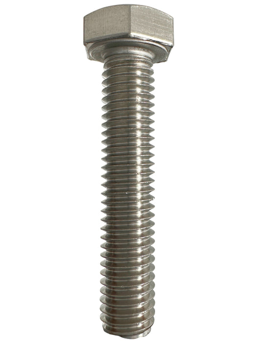 316 Stainless Steel M8 X 40mm X 13mm A/F 1.25p Hex Head Set Screw