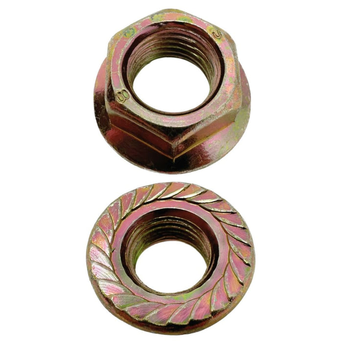M12 X 17mm A/F Serrated Fine Flange Nut 1.25 Pitch