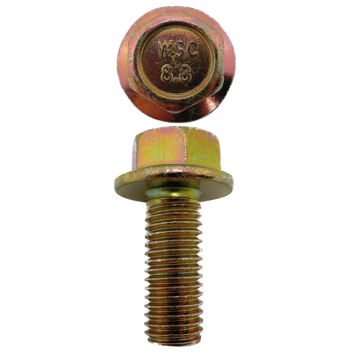 M12 X 30mm X 17mm A/F Non-Serrated 1.75 Pitch Hex Flange Set Screw Coarse