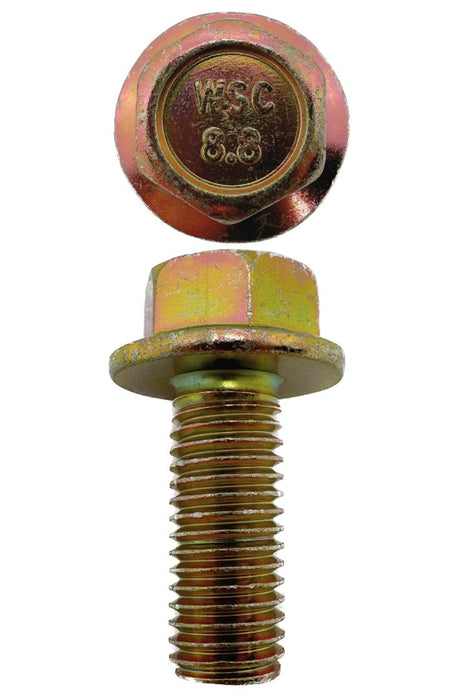 M12 X 30mm X 17mm A/F Non-Serrated 1.75 Pitch Hex Flange Set Screw Coarse