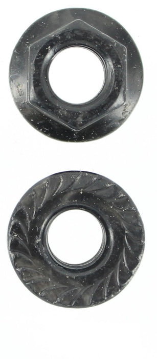 M8 X 1.25 Pitch Serrated Flange Nut Zinc Black