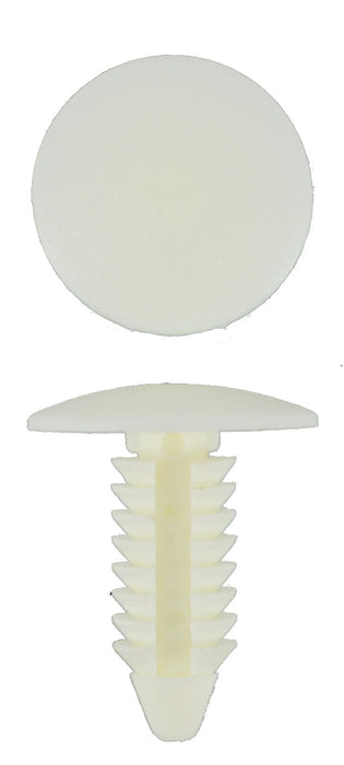 Ford & Holden - White Christmas Tree Clip 20mm Long, 7.6mm Diameter