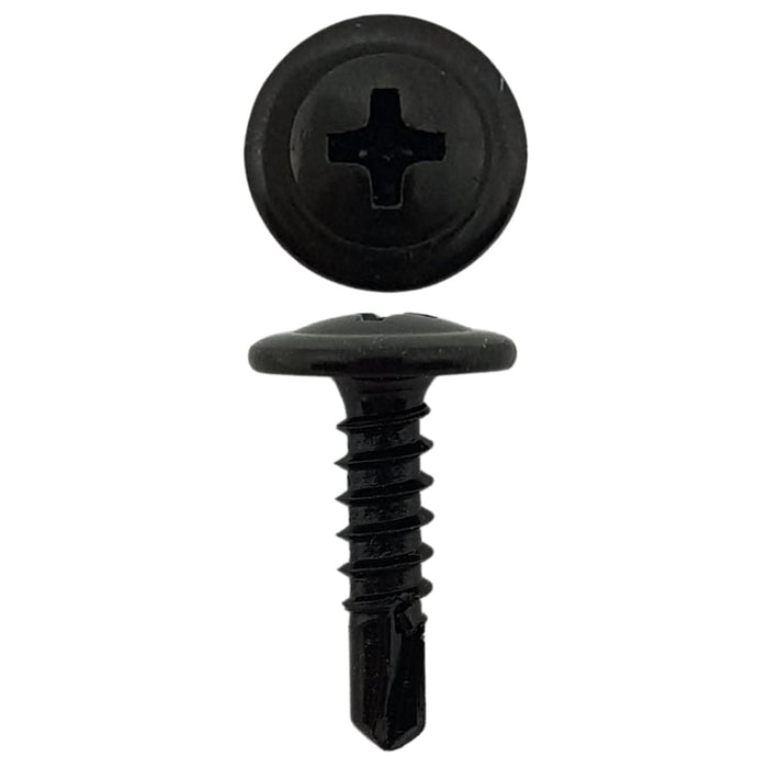 8g X 1/2 Or 8-18 X 12mm Button Head Self Driller Black