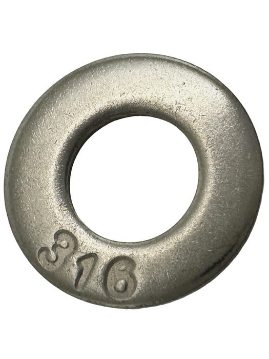 316 Stainless Steel M8 Flat Washer (QTY 100)
