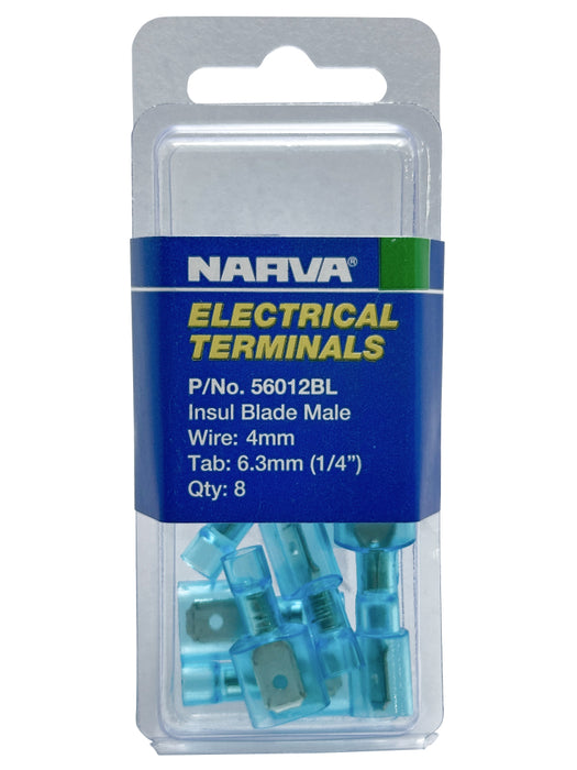 Electrical Terminal - Insulated Blade Male, 4mm Wire, 6.3mm (1/4") Tab