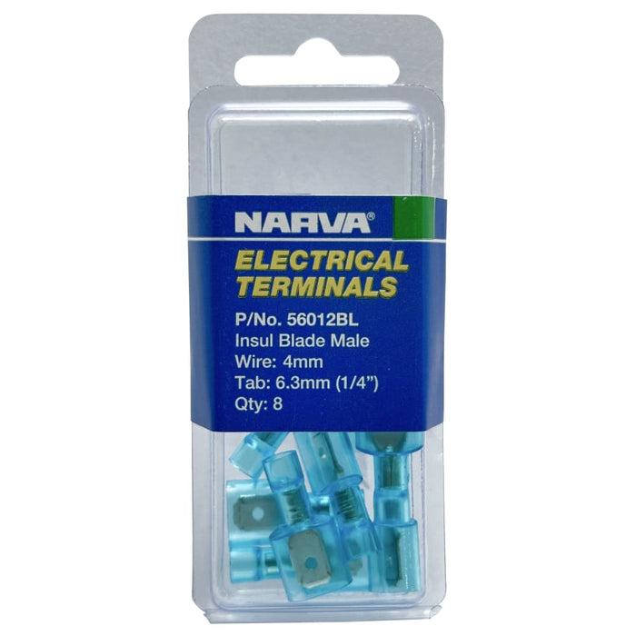 Electrical Terminal - Insulated Blade Male, 4mm Wire, 6.3mm (1/4") Tab