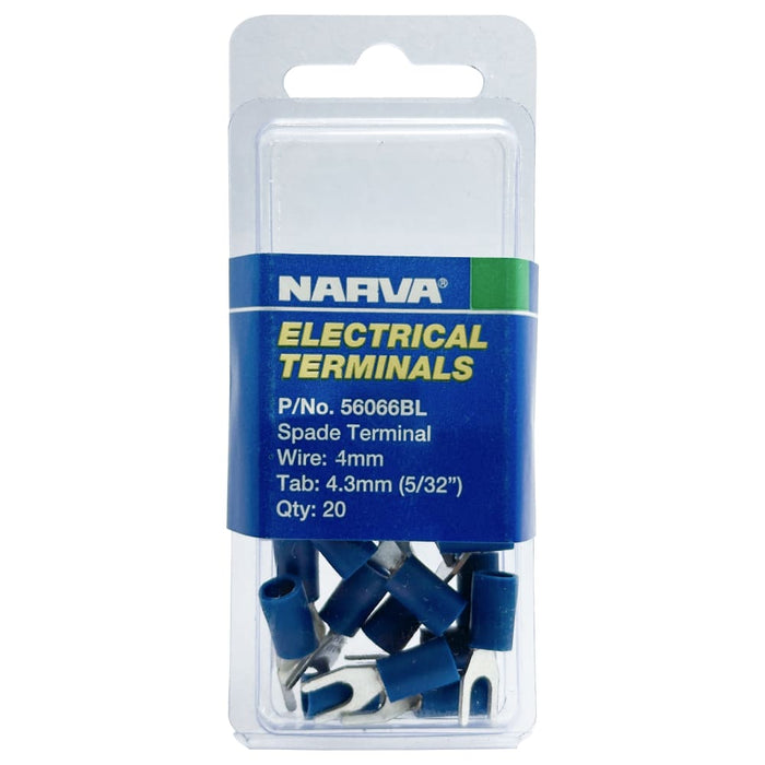 Electrical Terminal - Spade Terminal, 4mm Wire, 4.3mm Tab