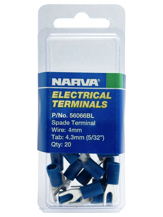 Electrical Terminal - Spade Terminal, 4mm Wire, 4.3mm Tab