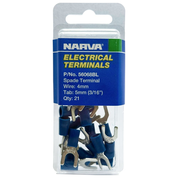 Electrical Terminal - Spade Terminal, 4mm Wire, 5.0mm Tab
