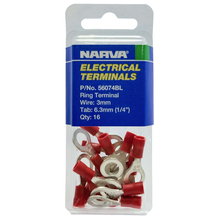 Electrical Terminal - Ring Terminal, 3mm Wire, 6.3mm (1/4") Diameter