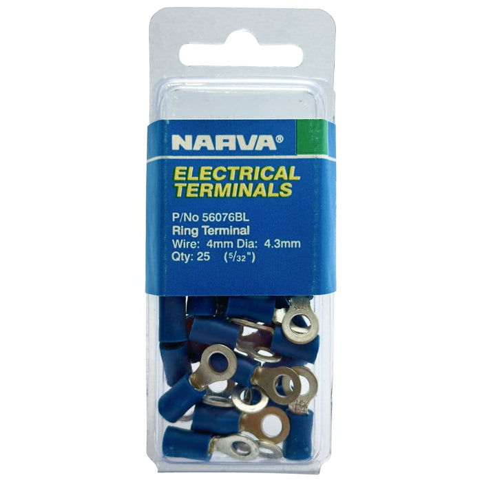 Electrical Terminal - Ring Terminal, 4mm Wire, 4.3mm (5/32") Diameter