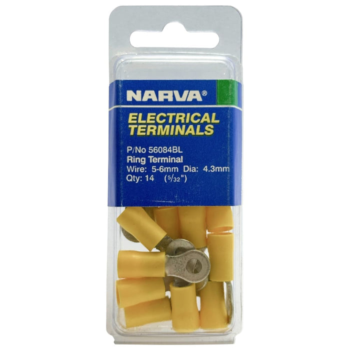 Electrical Terminal - Ring Terminal, 5-6mm Wire, 4.3mm (5/32") Diameter