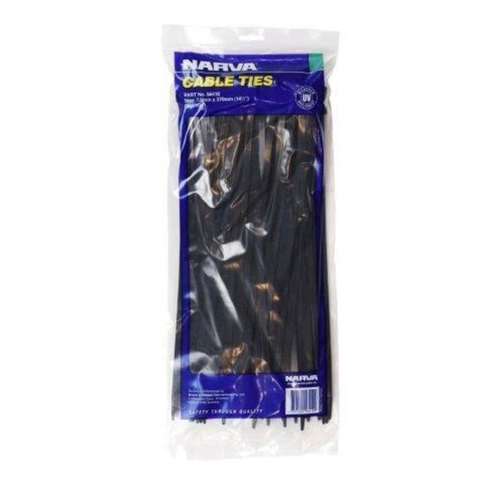 Cable Tie Black - 7.6mm X 370mm Long (Qty 100)
