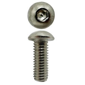 304 STAINLESS STEEL 3/8 X 1 UNC BUTTON HEAD SOCKET SCREW (QTY 15)