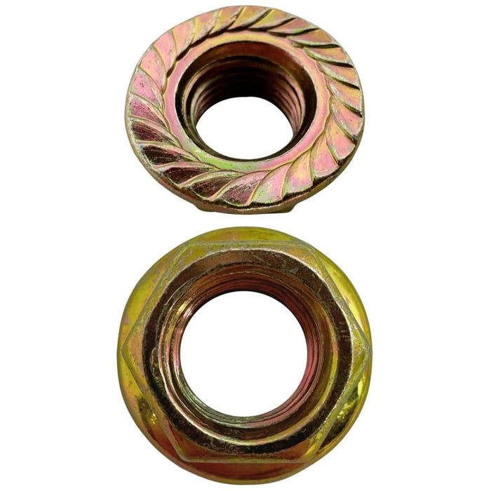 M10 X 14mm A/F Serrated Hex Flange Nut Fine 1.25 Pitch Zy