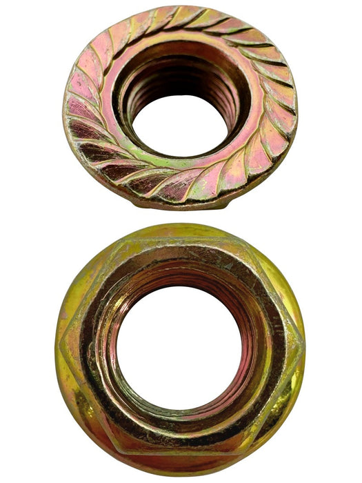 M10 X 14mm A/F Serrated Hex Flange Nut Fine 1.25 Pitch Zy
