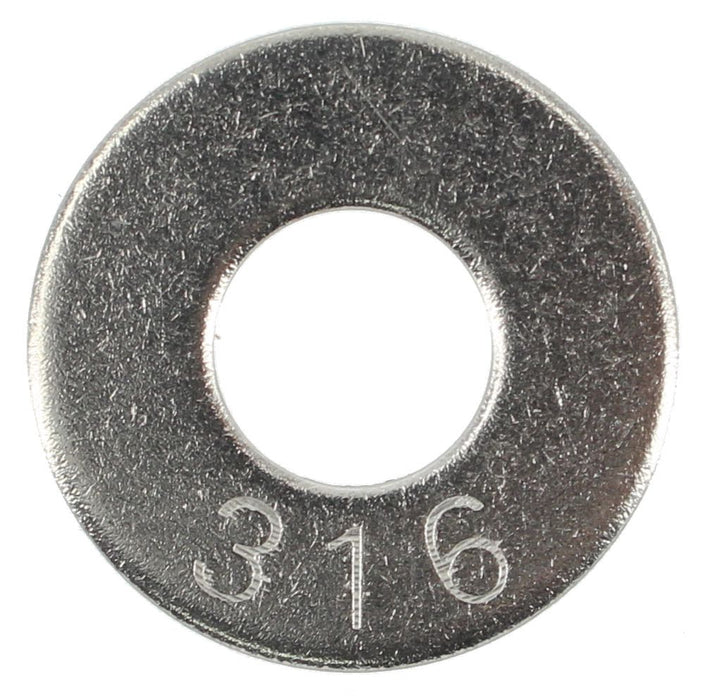 316 Stainless Steel 3/8 Flat Washer (Qty 50)