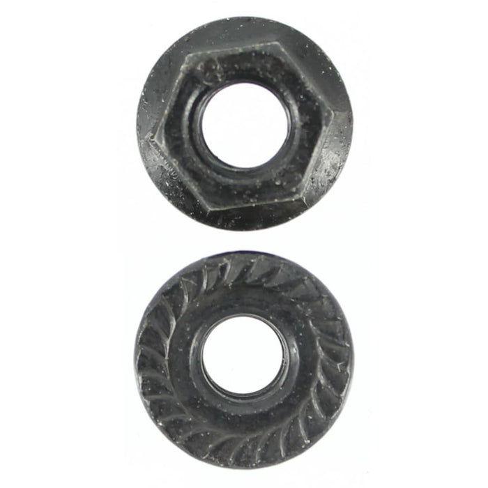 M5 X 0.8 Pitch Serrated Flange Nut Zinc Black