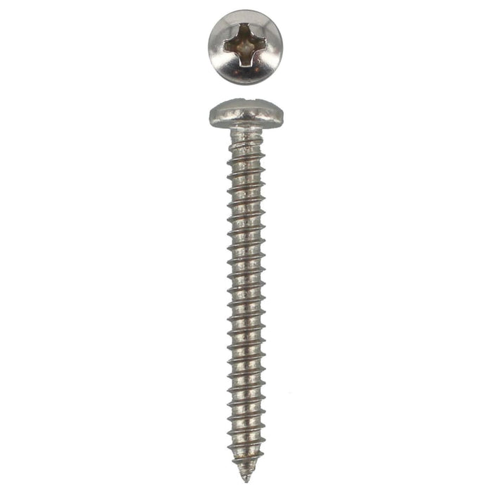 304 Stainless Steel Self Tappers 6g X 1 1/4 Pan Phillips