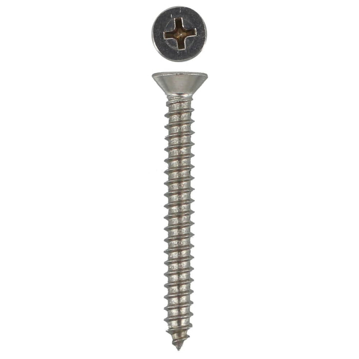 304 Stainless Steel Self Tappers 6g X 1 1/4 Countersunk