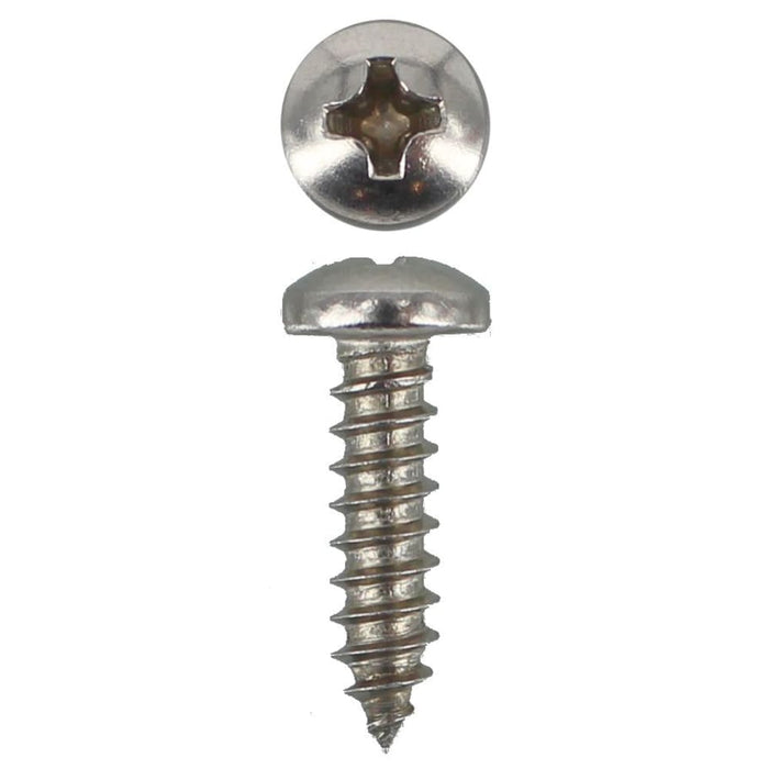 304 Stainless Steel Self Tappers 8g X 3/4 Pan Phillips
